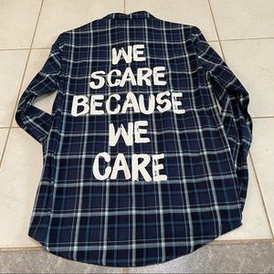 CakeWorthy Disney Monsters flannel buttoned down